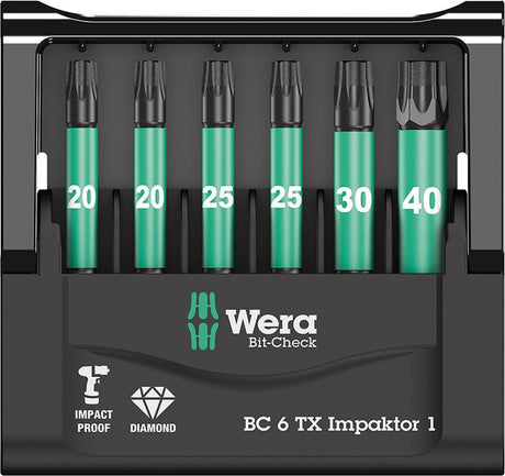 Produktbild von Wera Bit-Satz Bit-Check 6 TX Impaktor 1 5057693001 4013288157744