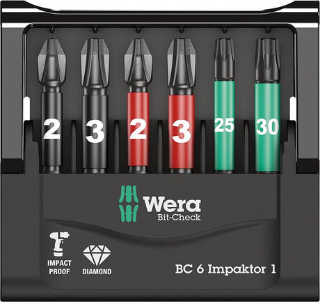 Produktbild von Wera Bit-Satz Bit-Check 6 Impaktor 1 5057695001 4013288157751