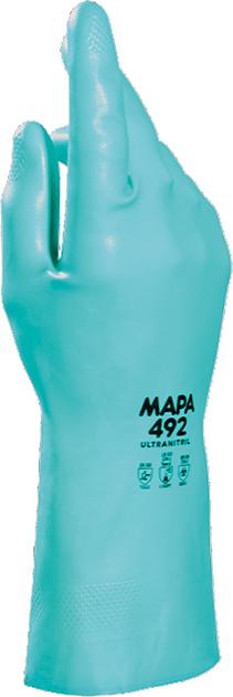 Produktbild von MAPA Chemikalienhandschuhe Ultranitril 492 Größe 9 (10 Paar) 34492249 3245424922294
