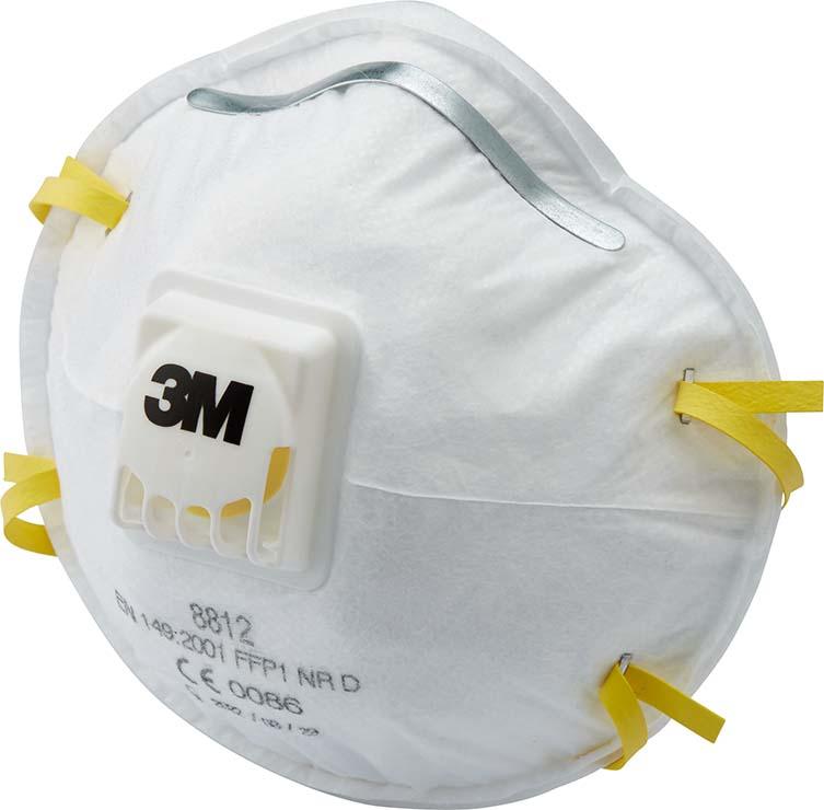 Produktbild von 3M Atemschutzmaske 8812 FFP1 NR D (10 Stück) 7000006980 4046719303113