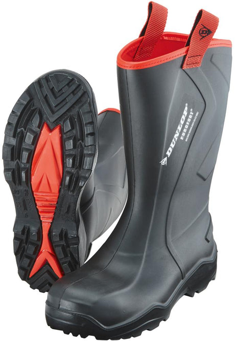 Stiefel Dunlop Purofort+ Rugged, Gr. 39, schwarz  