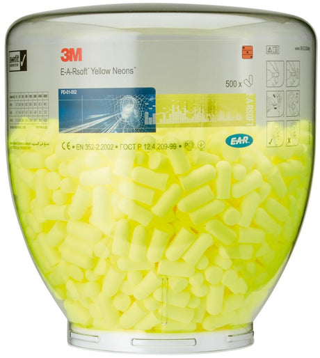 Produktbild von 3M Refill-Aufsatz EAR Soft Yellow Neons (500 Paar) 7000038202 4046719348190