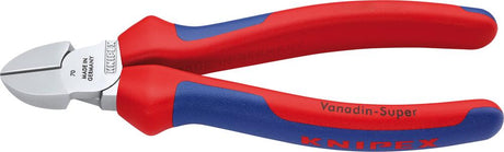 Produktbild von KNIPEX Seitenschneider verchromt mit Mehrkomponenten-Griff 125mm 70 05 125 4003773039501