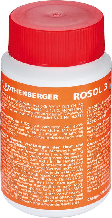 Produktbild von ROTHENBERGER Weichlötpaste Rosol 3 250g Flasche 45225 4004625000298