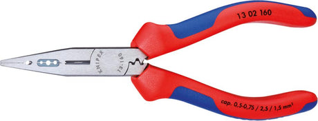 Produktbild von KNIPEX Verdrahtungszange poliert mit 2-Komponenten-Griff 13 02 160 4003773010470