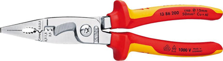 Produktbild von KNIPEX Elektroinstallationszange verchromt VDE 200mm 13 86 200 4003773075097