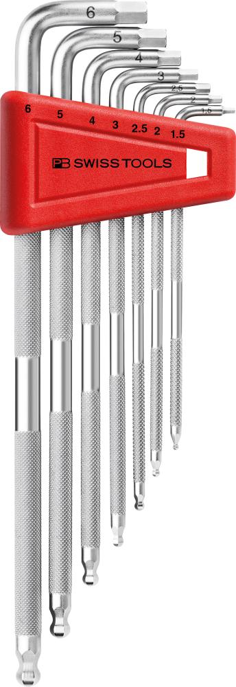 Produktbild von Swiss Tools Winkelschraubendreher-Satz im Kunststoffhalter 7-teilig 1,5-6mm Safet PB 3212.LH-6 7610733271696