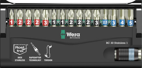 Produktbild von Wera Bit-Satz Bit-Check 30 Stainless 1 5071109001 4013288115126