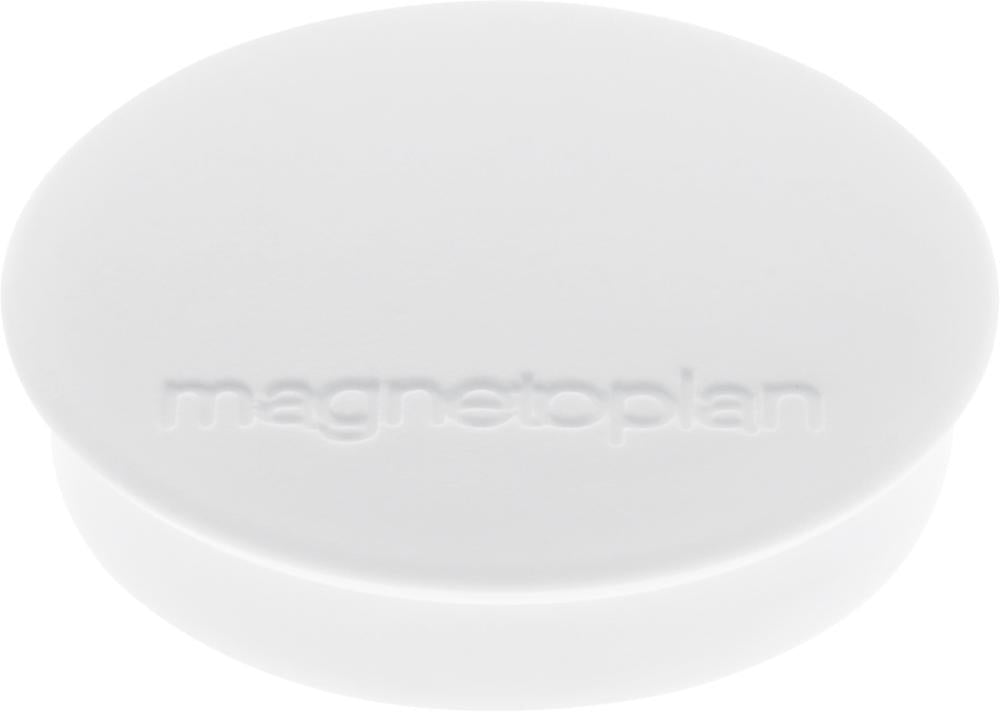 Produktbild von Magnetoplan Magnet Ø 30mm VE:10 Haftkraft 700 g weiss 4217609010 4013695010984