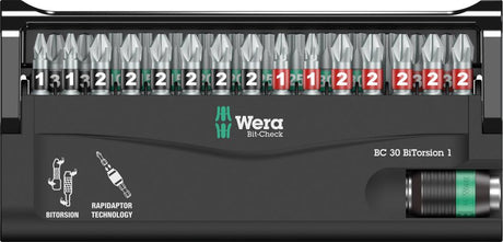 Produktbild von Wera Bit-Satz Bit-Check 30 BiTorsion 1 5057430001 4013288179821