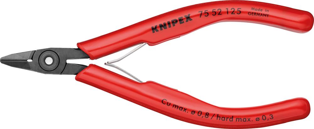 Produktbild von KNIPEX Seitenschneider Elektronik Spitzkopf 125mm 75 52 125 4003773043737