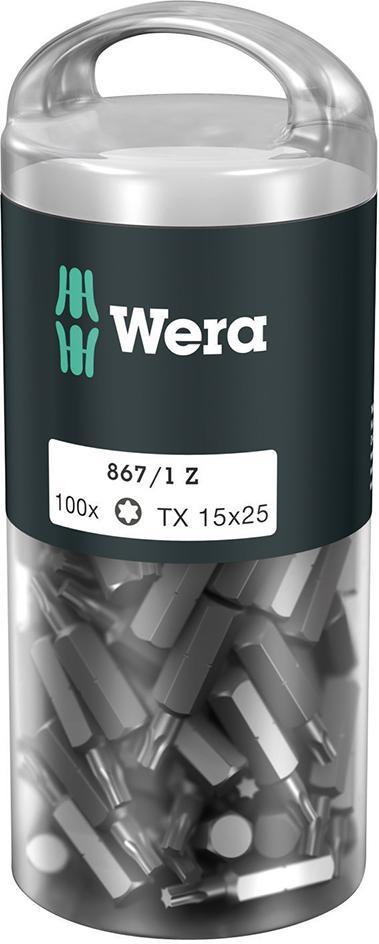 Produktbild von Wera Bit-Großpack T15x25mm zähhart (100 Stück) 5072447001 4013288138514