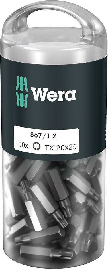 Produktbild von Wera Bit-Großpack T20x25mm zähhart (100 Stück) 5072448001 4013288138521