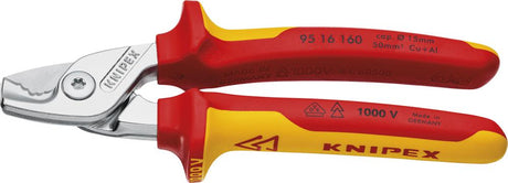 Produktbild von KNIPEX Kabelschere VDE mit Mehrkomponenten-Griff 160mm schlanke Kopfform 95 16 160 4003773085966