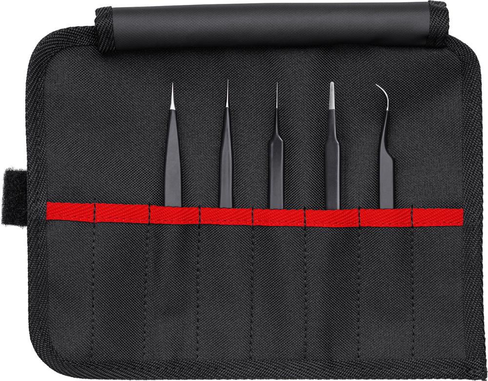 Produktbild von KNIPEX Universal-Pinzetten-Set ESD 5-teilig 92 00 01 ESD 92 00 01 ESD 4003773087038