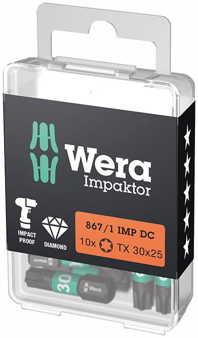 Produktbild von Wera Bit Impaktor 1/4" DIN 3126 C6,3 T30x25mm 10er Pack 5157626001 4013288223913