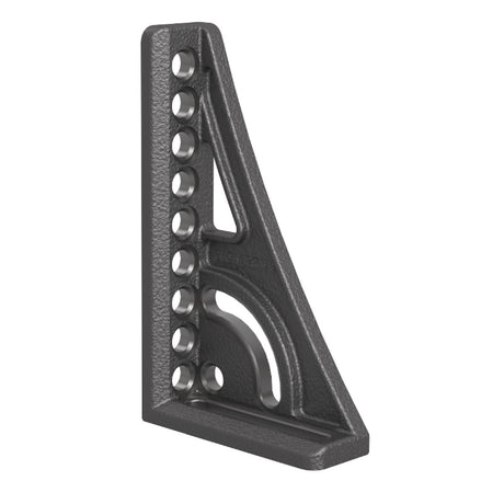 Produktansicht von Siegmund Anschlag- und Spannwinkel 250 G mit Drehwinkel rechts 145 x 49 x 250 mm Materialstärke 14 mm für System 16