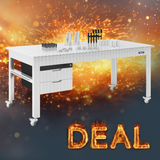 Produktansicht von Siegmund Werkbank 2000 x 1000 x 900 mm mit Aluminium-Tischprofilen System 16 inkl. Zubehör