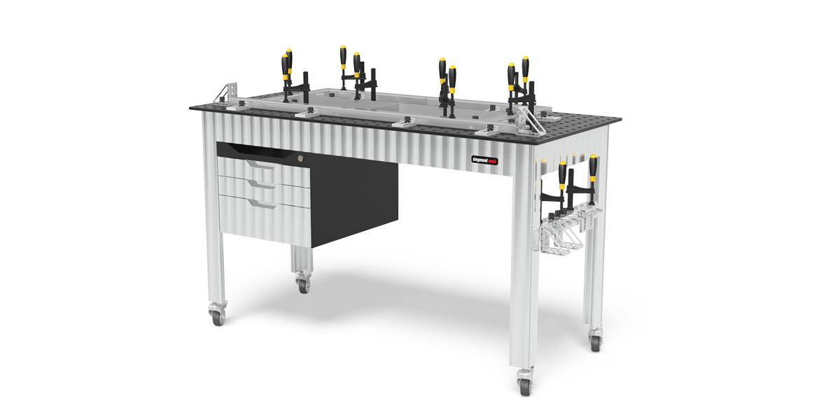 Alternative Produktansicht einer Siegmundwerkbank mit Stahlplatte ws161607l