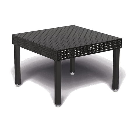 Produktansicht von Siegmund Schweißtisch 1200 x 1200 x 150 mm Professional Extreme 8.7 PLUS System 16 Plasmanitriert höhenverstellbar 600-900 mm mit Lenkrolle und Feststellbremse