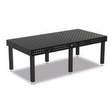 Produktansicht von Siegmund Schweißtisch 2400 x 1200 x 150 mm Professional Extreme 8.7 System 22 Plasmanitriert, Diagonalraster Höhe 700 mm mit Bodenverankerung
