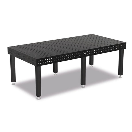 Produktansicht von Siegmund Schweißtisch 2400 x 1200 x 150 mm Professional Extreme 8.7 System 22 Plasmanitriert, Diagonalraster Höhe 700 mm mit Bodenverankerung