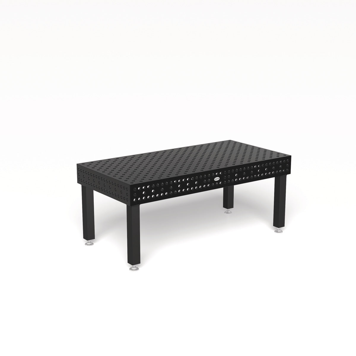 Produktansicht von Siegmund Schweißtisch 2000 x 1000 x 200 mm Professional Extreme 8.7 System 28 Plasmanitriert, Diagonalraster Höhe 650 mm mit Lenkrolle und Feststellbremse
