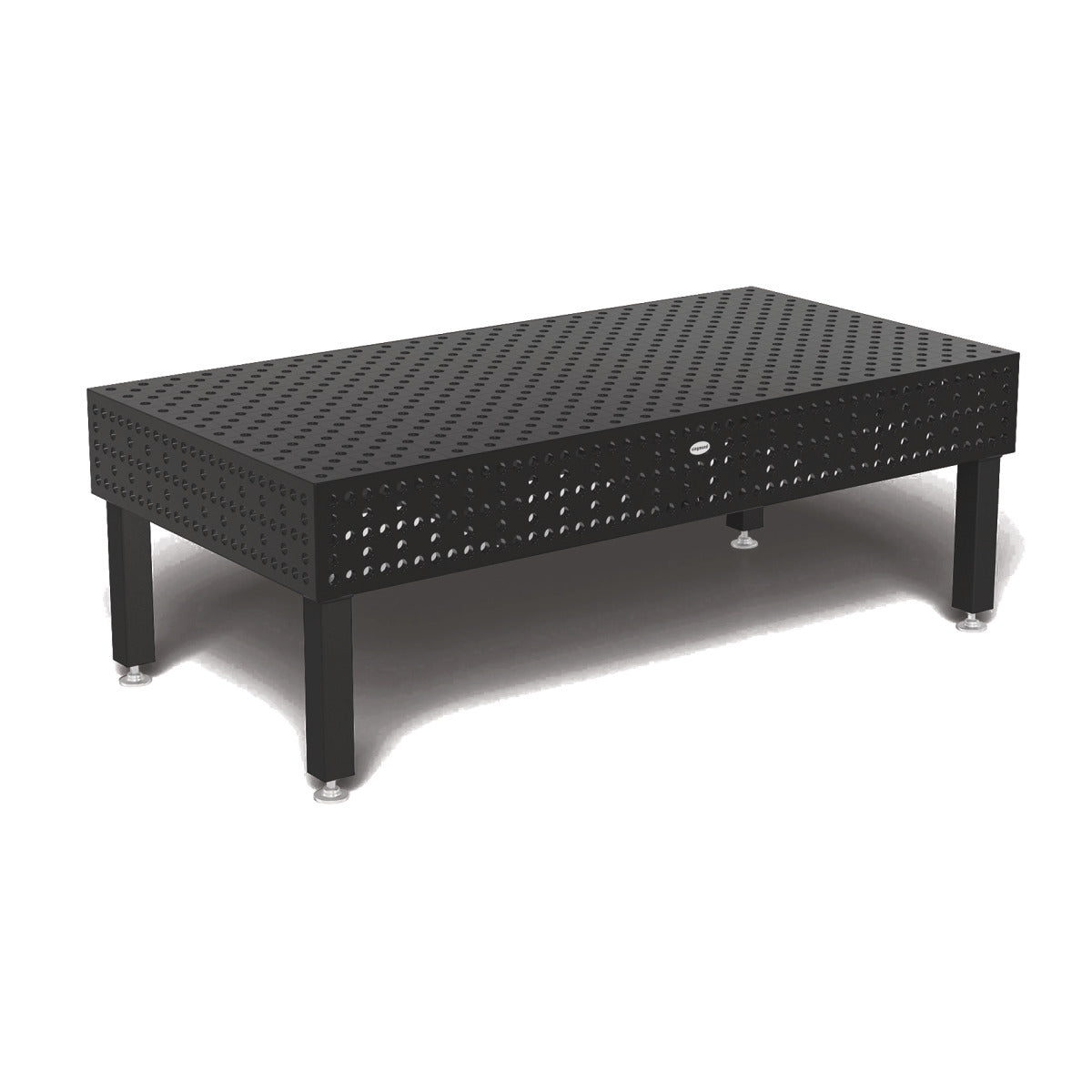 Produktansicht von Siegmund Schweißtisch 2400 x 1200 x 300 mm Professional Extreme 8.8 PLUS System 28 Plasmanitriert, Diagonalraster Höhe 550 mm mit Lenkrolle und Feststellbremse
