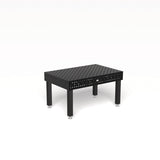 Produktansicht von Siegmund Schweißtisch 1500 x 1000 x 200 mm Professional Extreme 8.7 System 28 Plasmanitriert, Diagonalraster Höhe 650 mm mit Lenkrolle und Feststellbremse