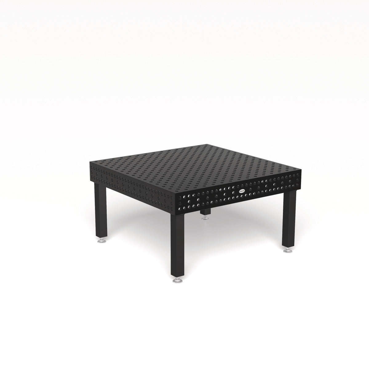Produktansicht von Siegmund Schweißtisch 1500 x 1500 x 200 mm Professional Extreme 8.7 System 28 Plasmanitriert, Diagonalraster Höhe 650 mm mit Bodenverankerung