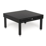 Produktansicht von Siegmund Schweißtisch 1500 x 1500 x 200 mm Professional 750 System 28 Plasmanitriert höhenverstellbar 550-750 mm mit Lenkrolle und Feststellbremse