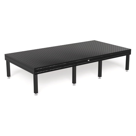 Produktansicht von Siegmund Schweißtisch 4000 x 2000 x 200 mm Professional 750 System 28 Plasmanitriert Höhe 650 mm mit Bodenverankerung