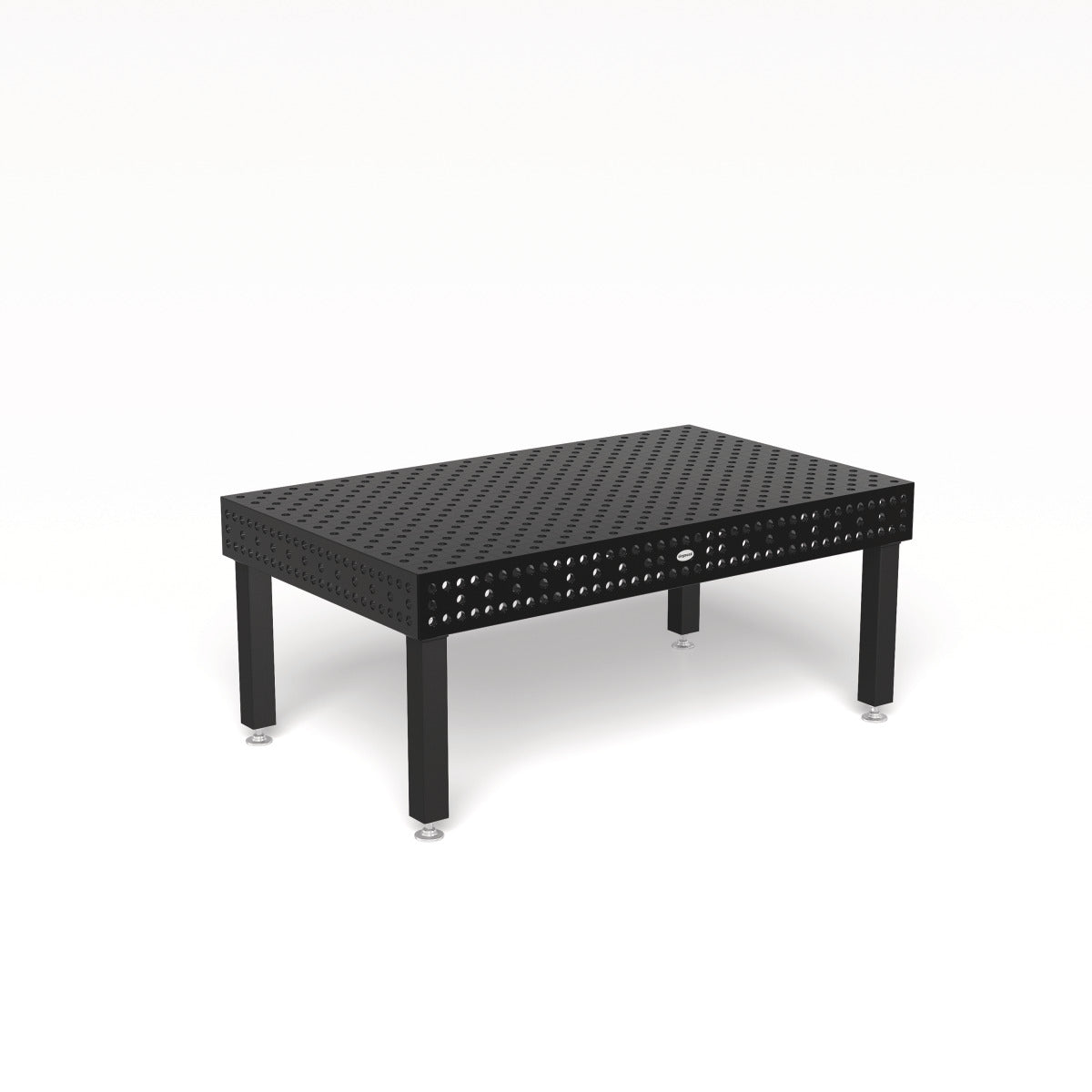 Produktansicht von Siegmund Schweißtisch 2000 x 1200 x 200 mm Professional Extreme 8.7 System 28 Plasmanitriert, Diagonalraster Höhe 650 mm mit Lenkrolle und Feststellbremse