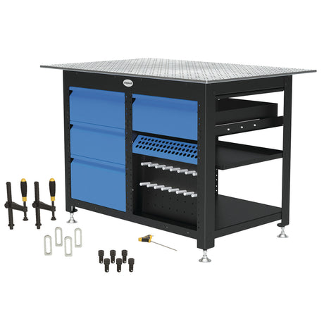 Produktbild von Siegmund Werkbank Workstation Basispaket inkl. 4 Schubladen inkl. Werkzeug-Set A 167323 4262500756207