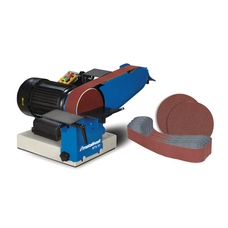 Produktbild von Metallkraft Kombinierte Band- und Tellerschleifmaschine BTS 51 Aktions-Set 3700051SET 4036351040309