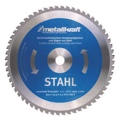 Sägeblatt für Stahl Metallkraft Ø 305 x 2,4 x 25,4 mm