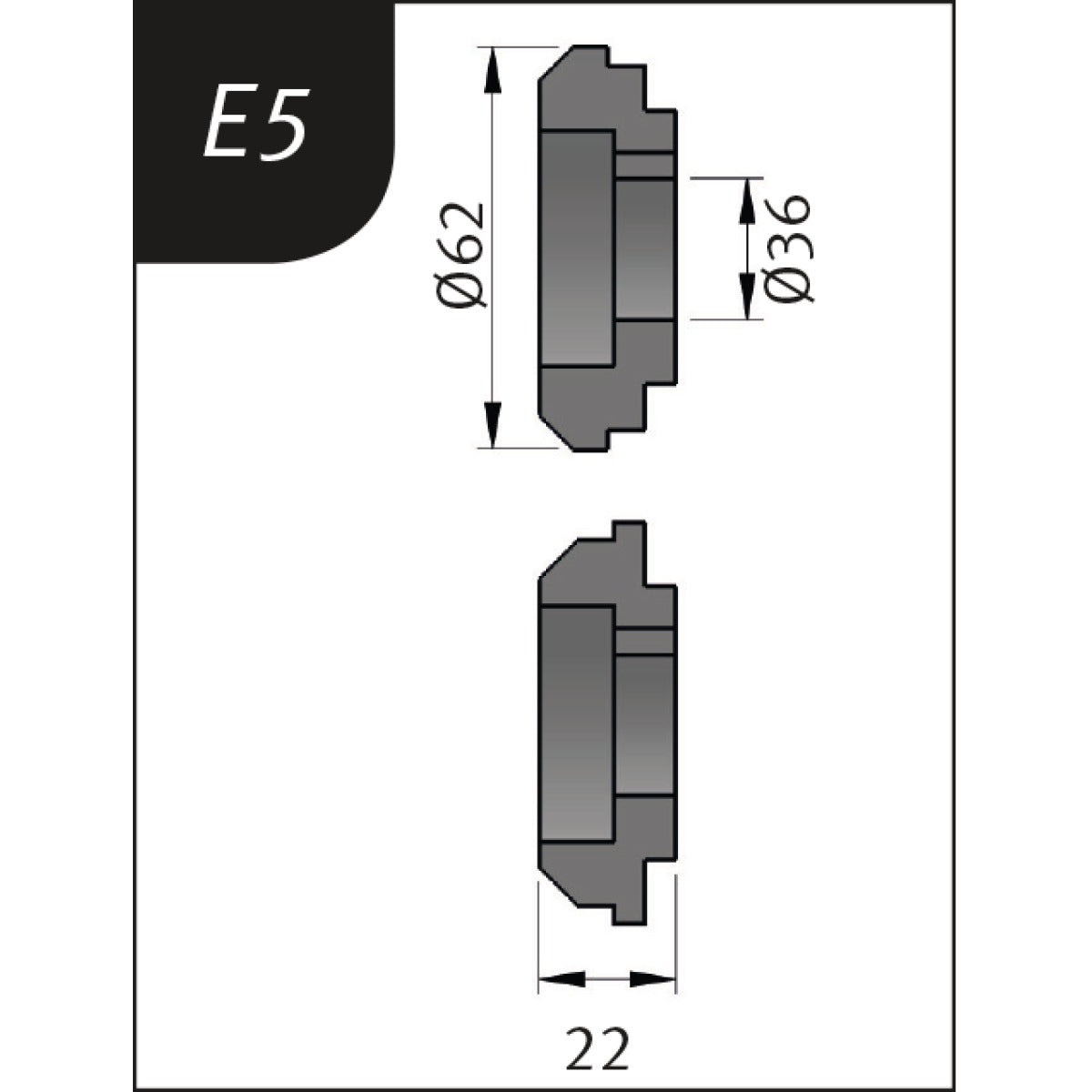 Produktbild von Metallkraft Biegerollensatz Typ E5, Ø 62 x 26 x 22 mm 3880135 4036351157656
