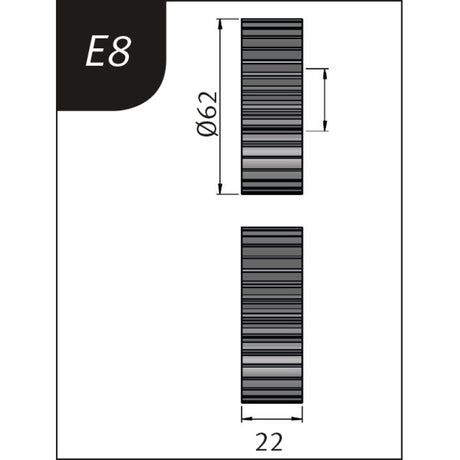 Produktbild von Metallkraft Biegerollensatz Typ E8, Ø 62 x 26 x 22 mm 3880138 4036351157687