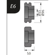 Biegerollensatz Metallkraft Typ E6, Ø 96 x 55 x 50 mm