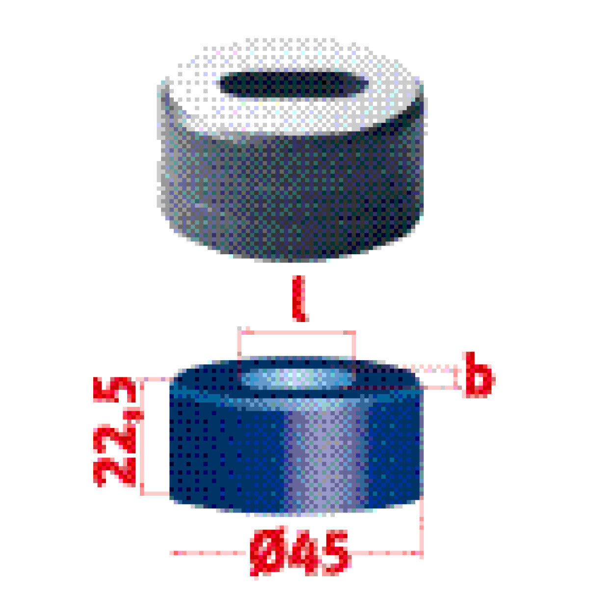 Produktbild von Metallkraft Langlochmatrize Nr.45 16,3 x 30,3 mm 3889416,3X30,3 4036351165705