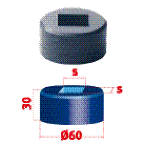 Vierkant-Matrize Metallkraft Nr.60 28,2 mm