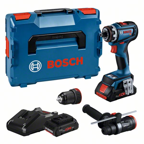 Produktbild von BOSCH Akku-Bohrschrauber GSR 18V-90 FC, 2 x Akku ProCORE18V 4.0Ah, L-BOXX 06019K6205 4059952617442