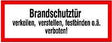 Brandschutzschild Folie B297xH105 mm Brandschutztür verkeilen langnachleuchtend