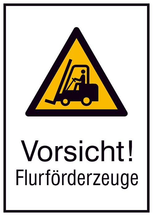 Produktbild von SafetyMarking Warnschild Aluminium B262xH371 mm Vorsicht Flurförderzeuge 4367067785 4044589368027