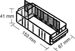 Ersatzschublade Typ150-1 B67xT153xH41 mm transparent