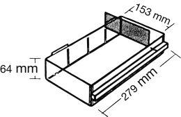 Ersatzschublade Typ150-3 B279xT155xH64 mm transparent