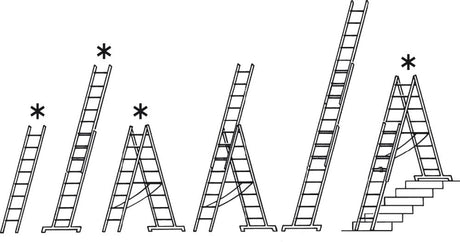 Mehrzweckleiter 3-teilig 3x12 Sprossen AH 8,82m