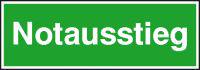 Produktbild von SafetyMarking Fluchtwegschild Aluminium B300xH105 mm Notausstieg langnachleuchtend 4367067555 4044589054357