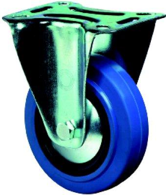 Bockrolle 125mm LS410 Platte,Elastik blau,RL LS410.B61.125