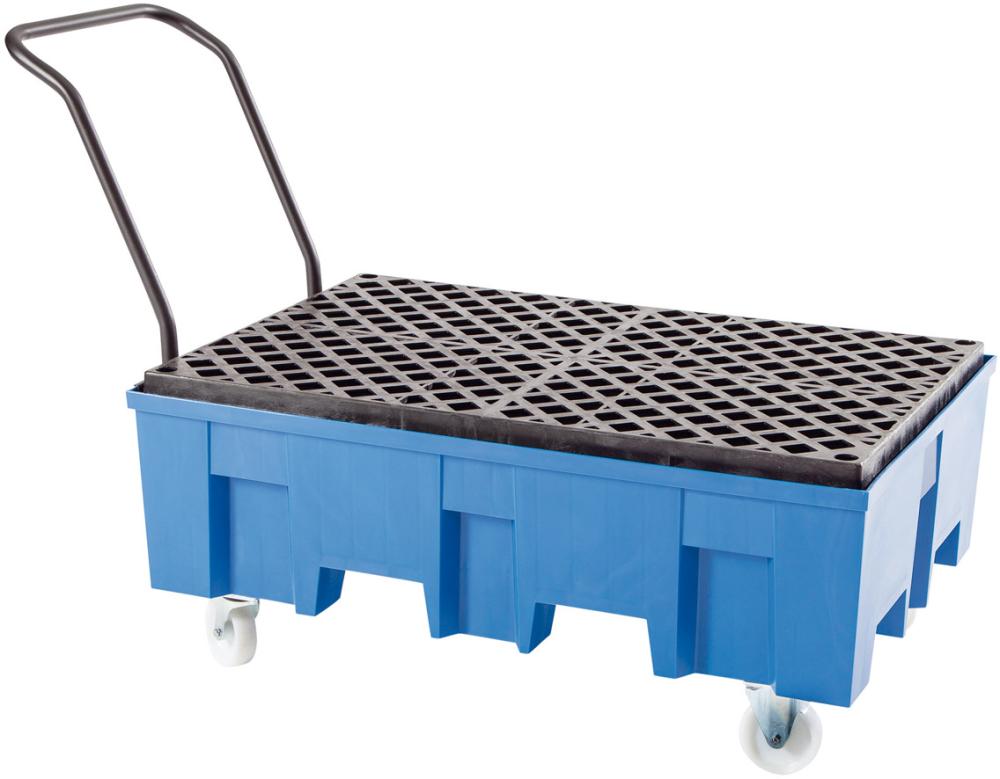 Sump tray PE 2-drum mobile PE grate 865x1245